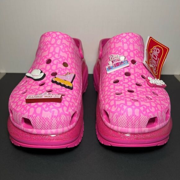 Mens *NWT* CROCS Barbie Movie Mega Crush Pink Clogs / Size 13 - Picture 2 of 8